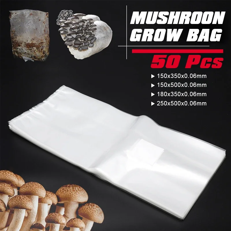 Grow Bag - 50 buah PVC tas pertumbuhan jamur
