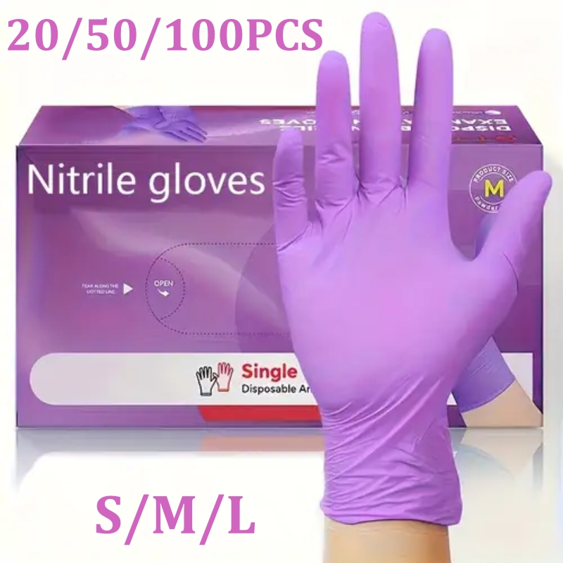 Garden Gloves - 50/100 Buah Sarung Tangan Nitril Ungu