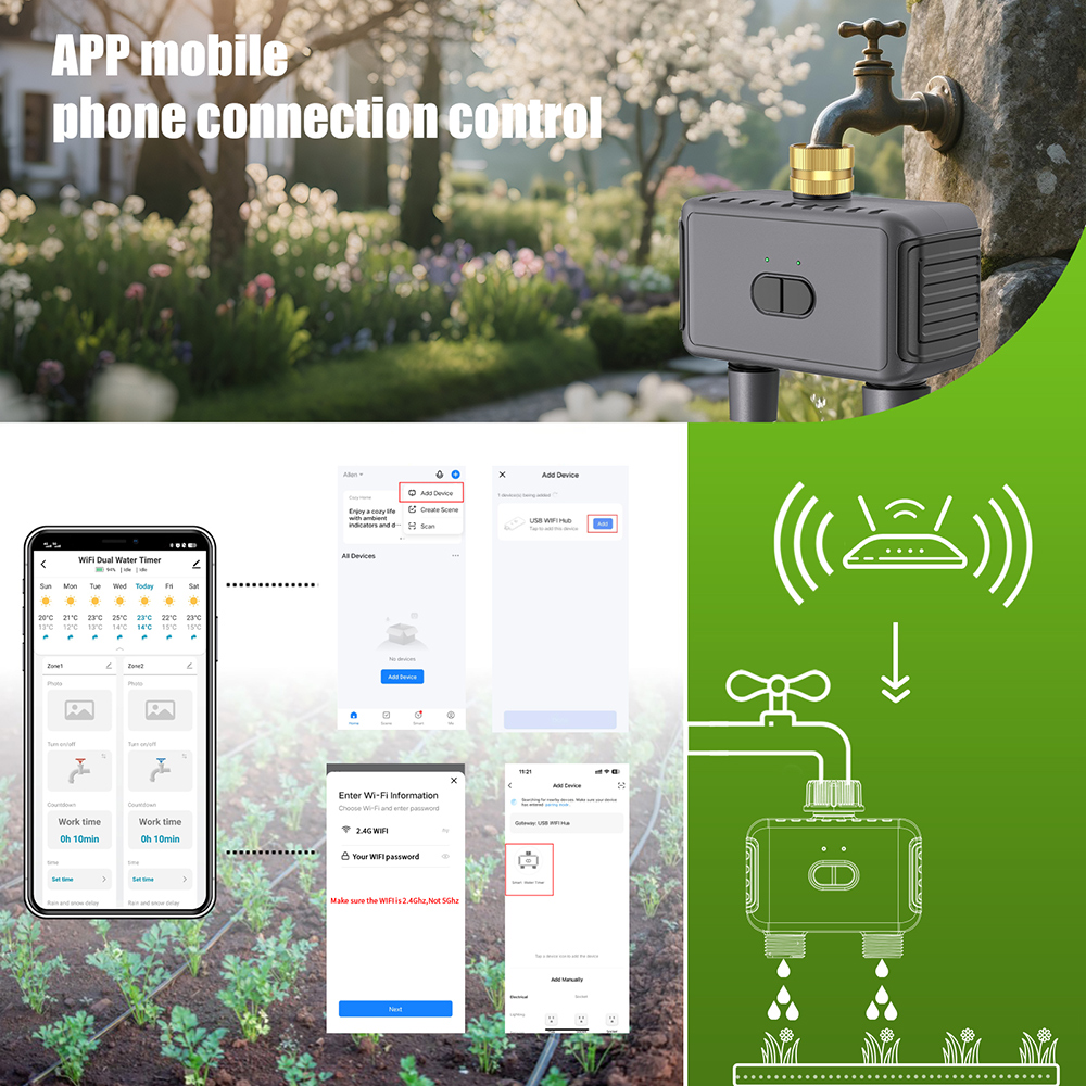 Timer Air Otomatis Wifi Selang - Trowel Garden Tools ulasan dan harga