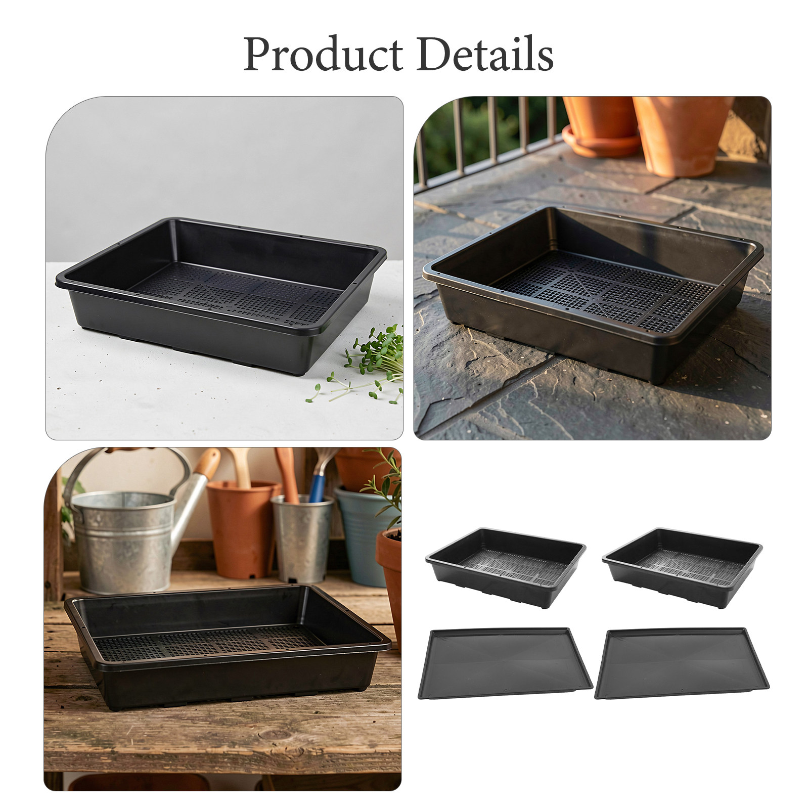 2 Set Baki Tanam untuk Kebun,  - Seed Starter Tray ulasan dan harga