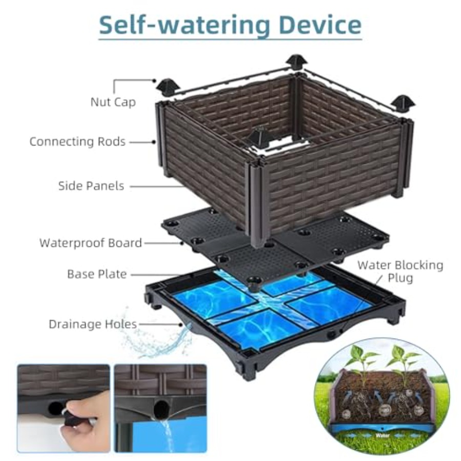 Kotak penanam tanaman yang dap - Self Watering Planter ulasan dan harga