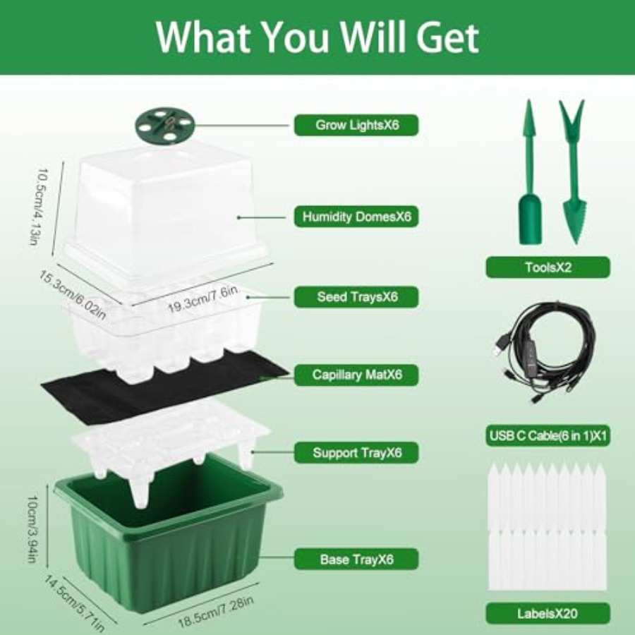 Baki Semai Benih dengan Lampu  - Seed Starter Tray ulasan dan harga