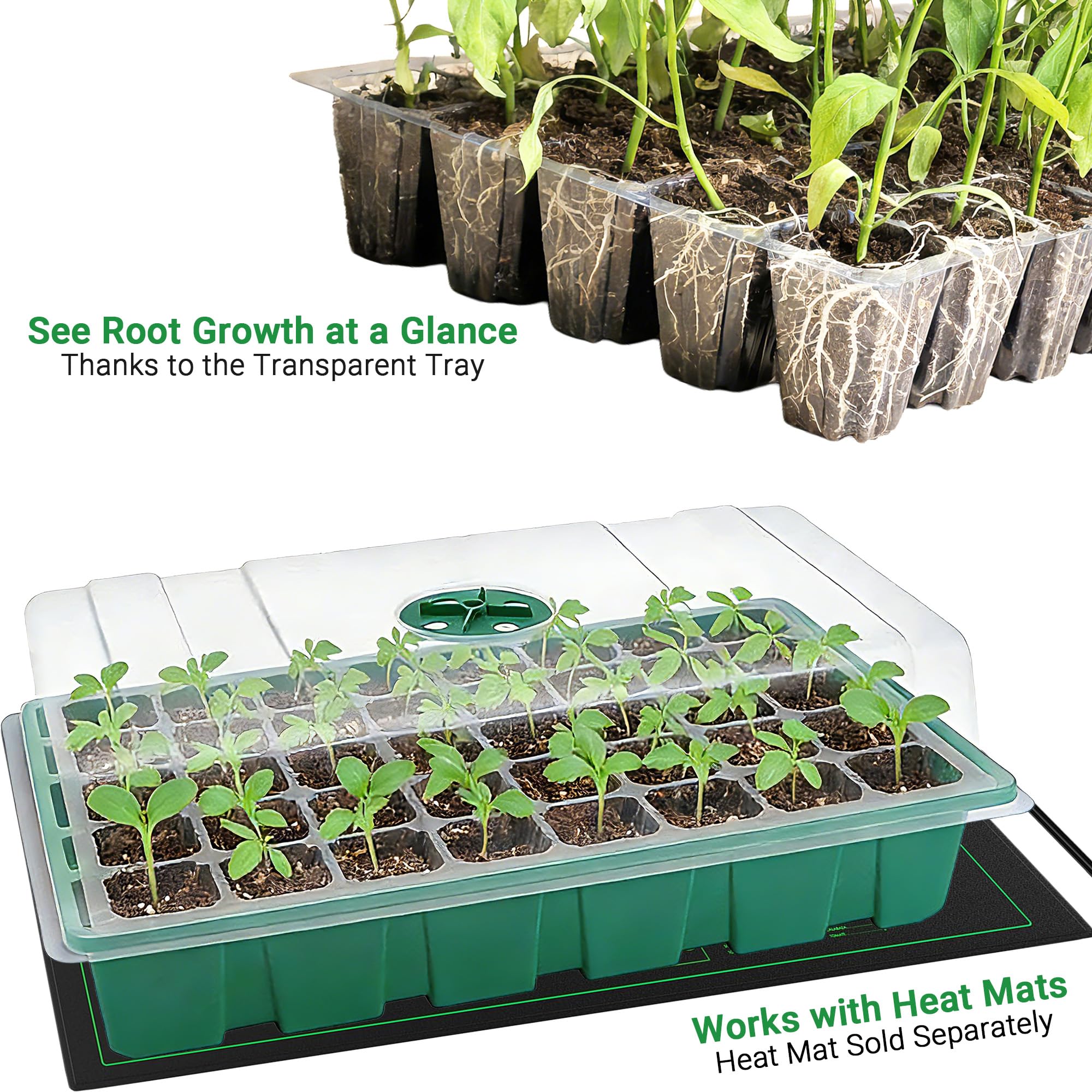 Dengan Rumah Kaca Berpenutup T - Seed Starter Tray ulasan dan harga