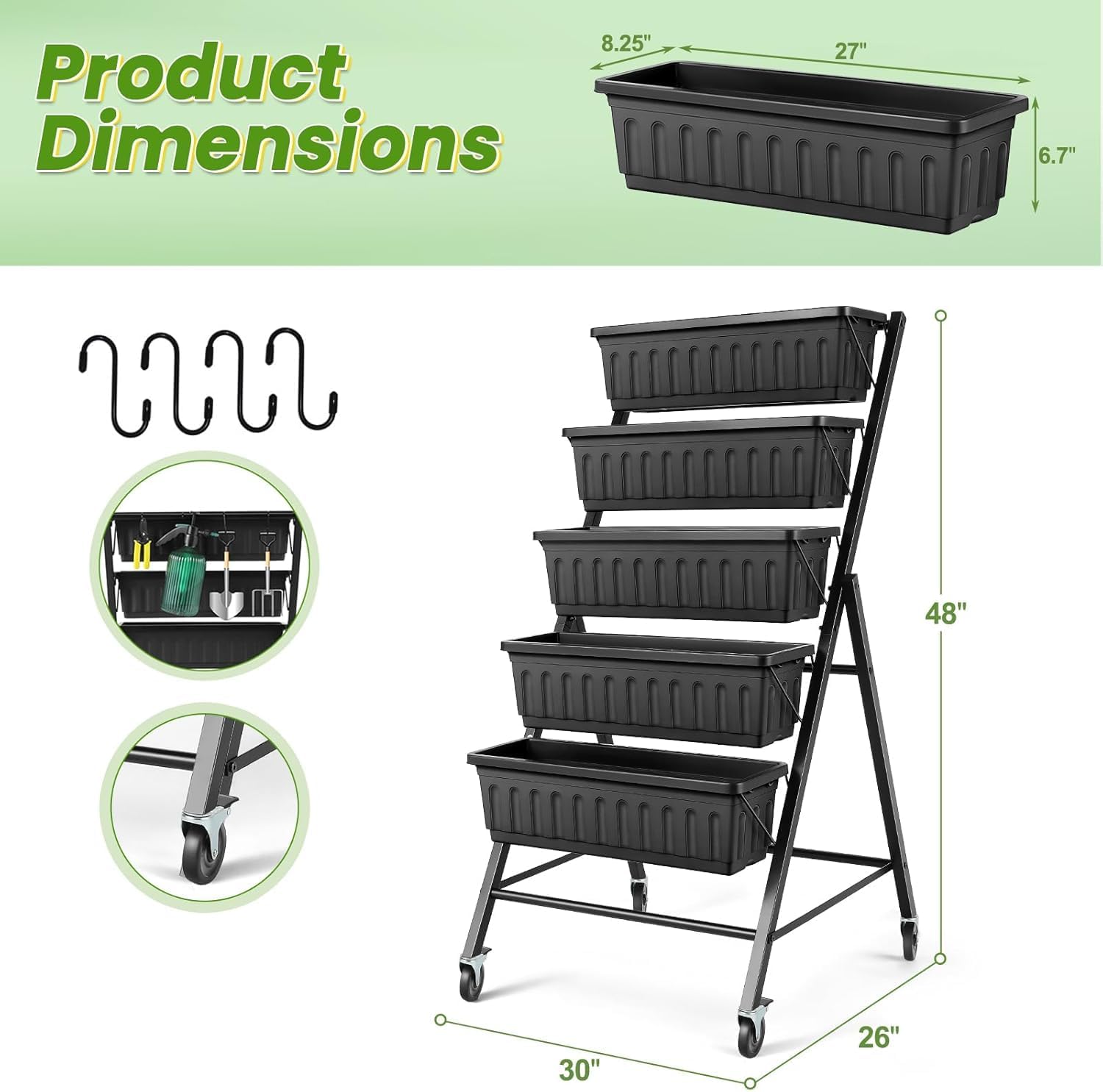 Rak Tanaman Vertikal Beroda, S - Indoor Herb Garden ulasan dan harga