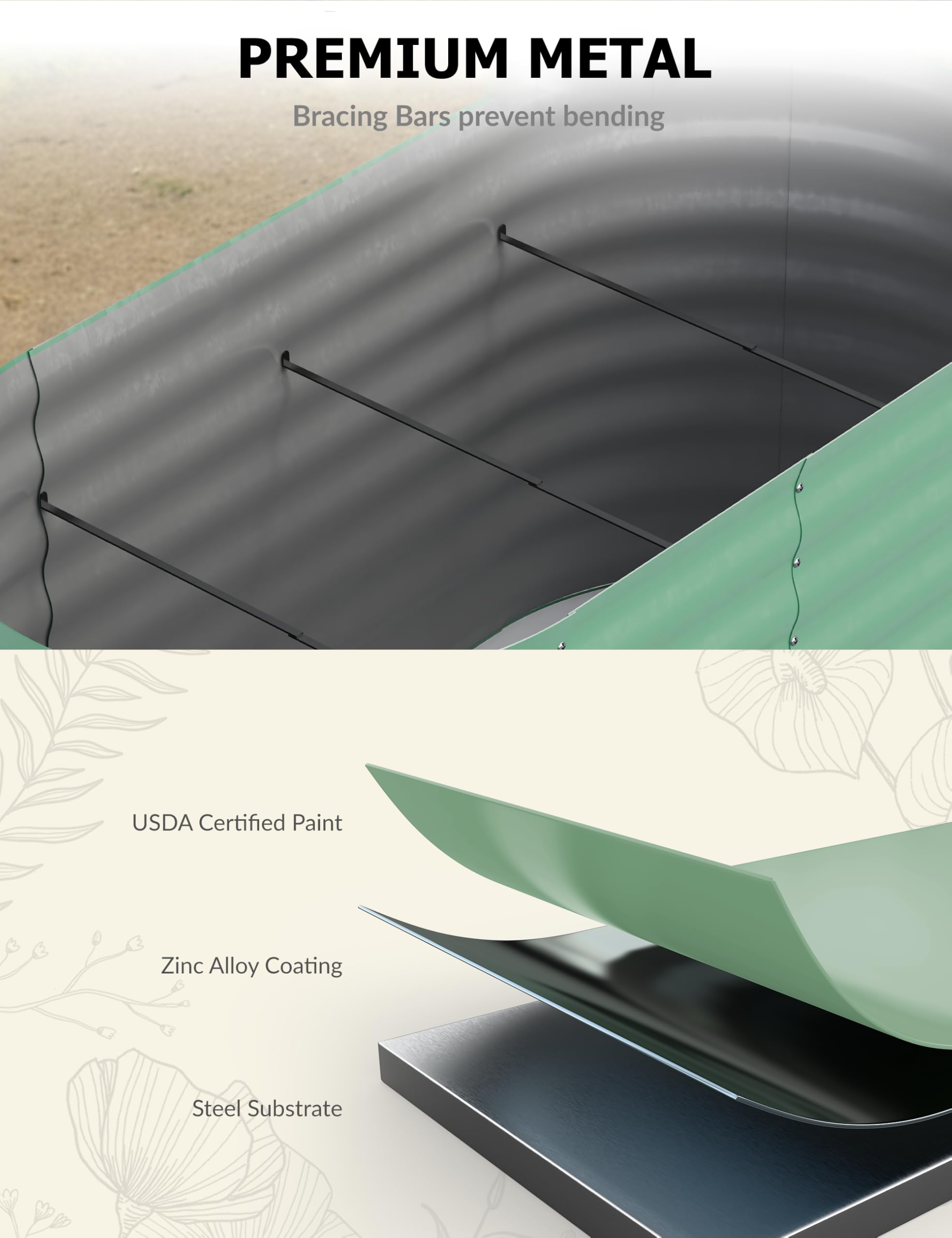 Kotak Tanam Terangkat Galvanis - Raised Garden Bed ulasan dan harga