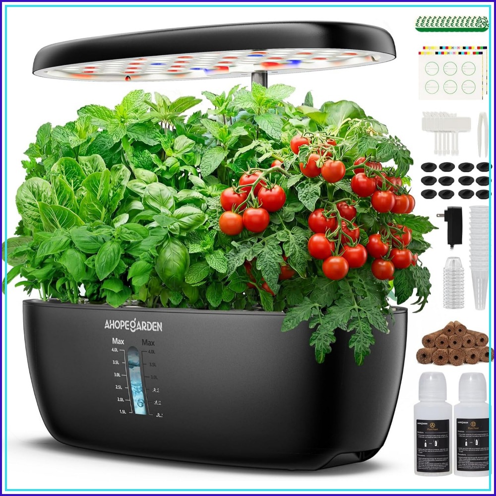 12 Pot Kebun Hidroponik dengan - Indoor Herb Garden ulasan dan harga